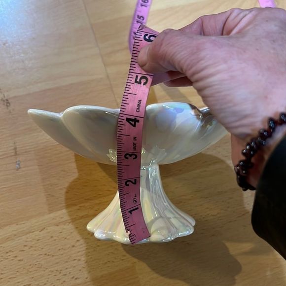 Vintage 1968 Small Iridescent Floral Pitcher & Wash Basin/Display Tray Platter - Picture 14 of 15